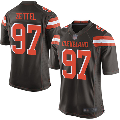 Game Men's Anthony Zettel Brown Home Jersey - #97 Football Cleveland Browns