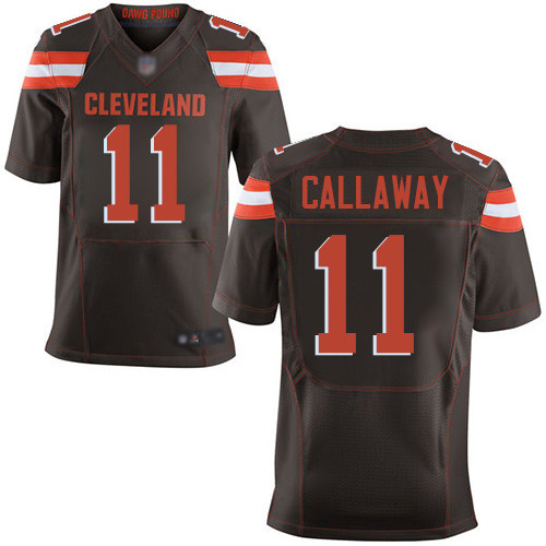 Elite Men's Antonio Callaway Brown Home Jersey - #11 Football Cleveland Browns