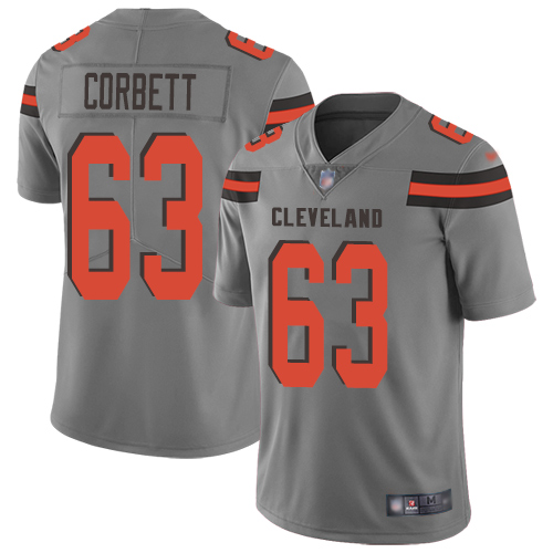 Limited Men's Austin Corbett Gray Jersey - #63 Football Cleveland Browns Inverted Legend