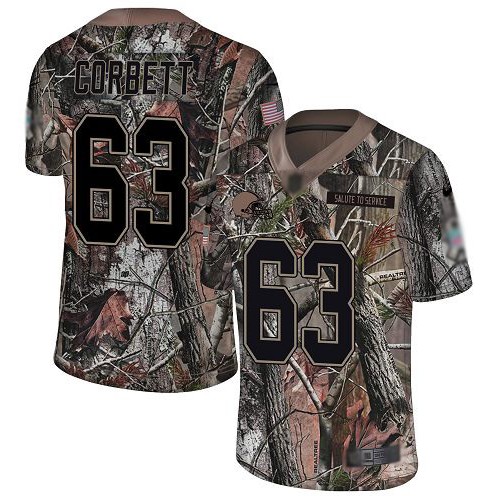 Limited Youth Austin Corbett Camo Jersey - #63 Football Cleveland Browns Rush Realtree