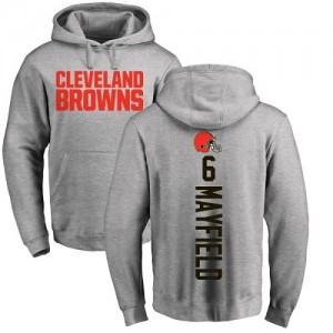 Baker Mayfield Ash Backer - #6 Football Cleveland Browns Pullover Hoodie