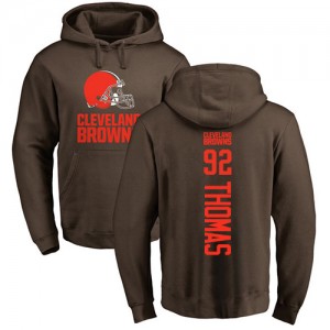 Chad Thomas Brown Backer - #92 Football Cleveland Browns Pullover Hoodie