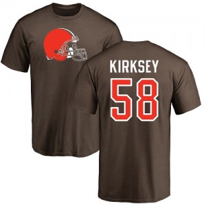 Christian Kirksey Brown Name & Number Logo - #58 Football Cleveland Browns T-Shirt