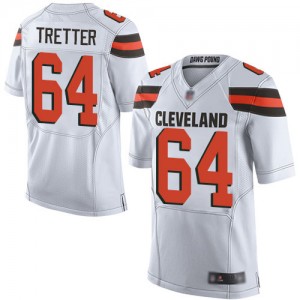 Elite Men's JC Tretter White Road Jersey - #64 Football Cleveland Browns