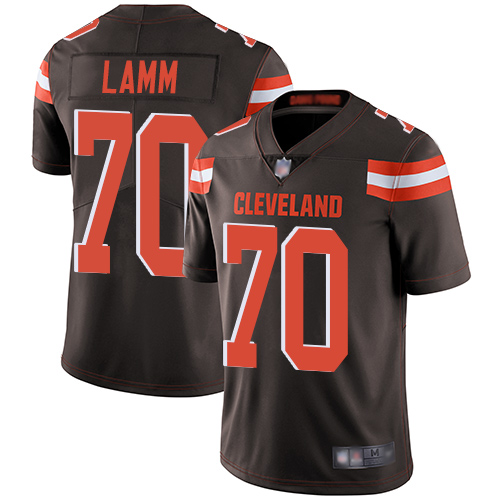 Limited Men's Kendall Lamm Brown Home Jersey - #70 Football Cleveland Browns Vapor Untouchable