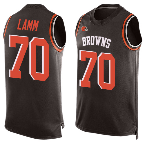 Limited Men's Kendall Lamm Brown Jersey - #70 Football Cleveland Browns Player Name & Number Tank Top