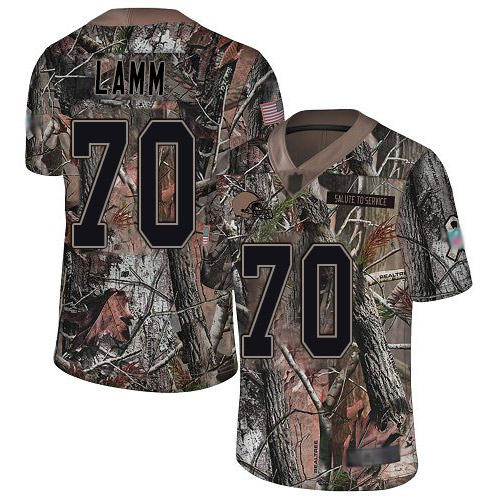 Limited Men's Kendall Lamm Camo Jersey - #70 Football Cleveland Browns Rush Realtree