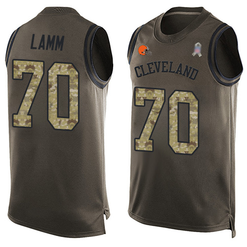 Limited Men's Kendall Lamm Green Jersey - #70 Football Cleveland Browns Salute to Service Tank Top