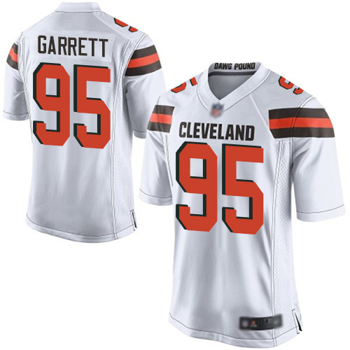 Game Men's Myles Garrett White Road Jersey - #95 Football Cleveland Browns