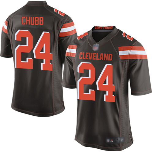 Game Men's Nick Chubb Brown Home Jersey - #24 Football Cleveland Browns