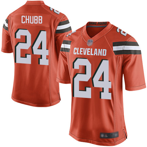 Game Men's Nick Chubb Orange Alternate Jersey - #24 Football Cleveland Browns