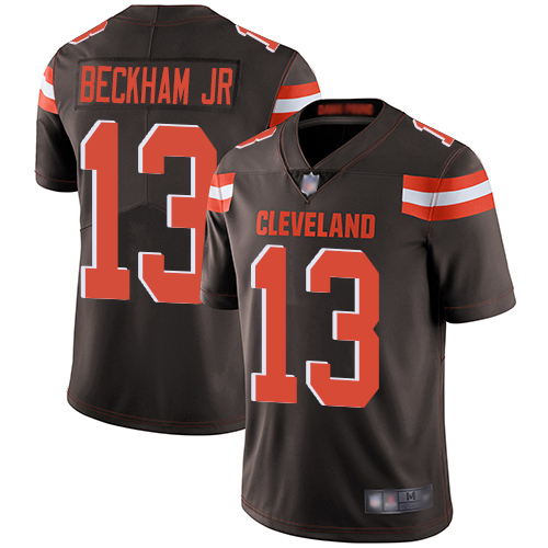 Limited Men's Odell Beckham Jr. Brown Home Jersey - #13 Football Cleveland Browns Vapor Untouchable