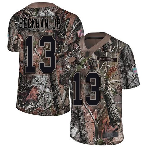 Limited Men's Odell Beckham Jr. Camo Jersey - #13 Football Cleveland Browns Rush Realtree