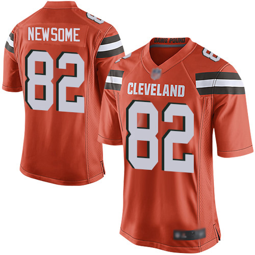 Game Men's Ozzie Newsome Orange Alternate Jersey - #82 Football Cleveland Browns