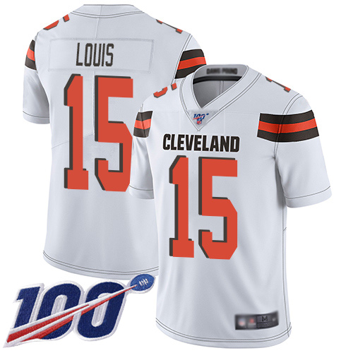 Limited Men's Ricardo Louis White Road Jersey - #15 Football Cleveland Browns 100th Season Vapor Untouchable